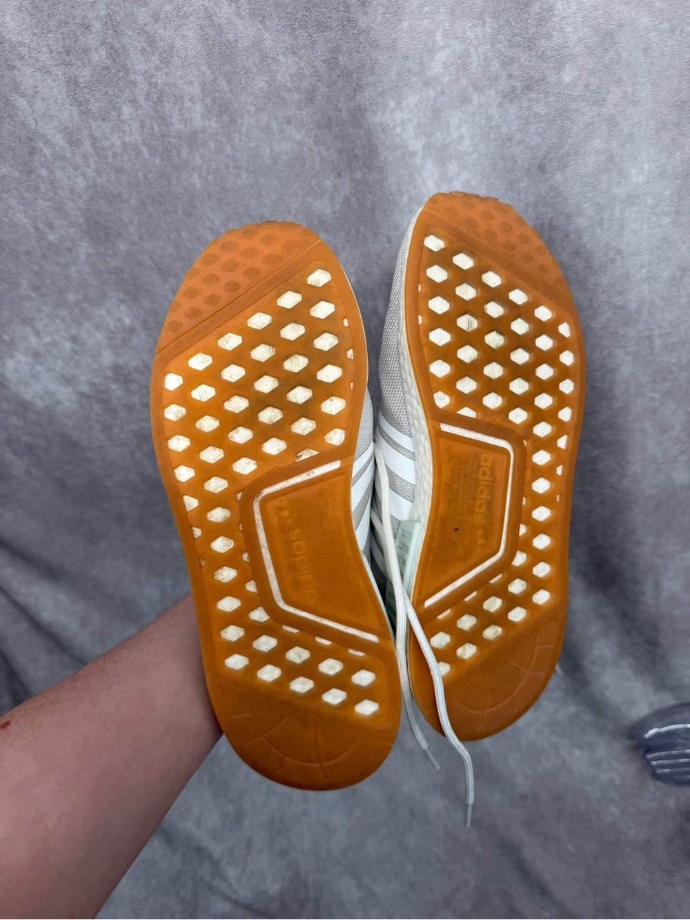 Adidas NMD R1 White/Gum Casual Sneakers - Picture 5 of 5